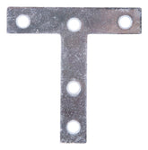 ProSource 22529ZCL T-Plate, 3 in L, 3 in W, 2 mm Thick, Steel, Zinc